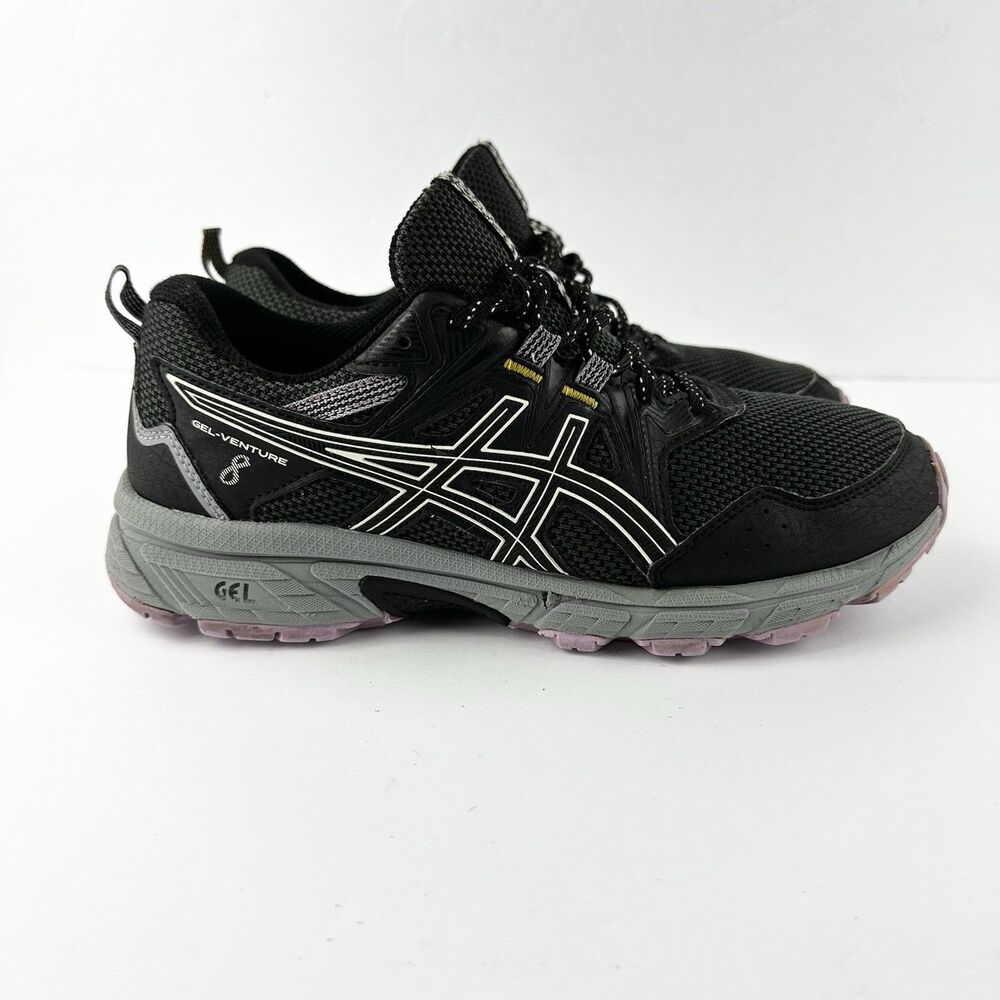 Size 8 - ASICS Gel-Venture 8 Black Lavender Women's Shoes Athletic